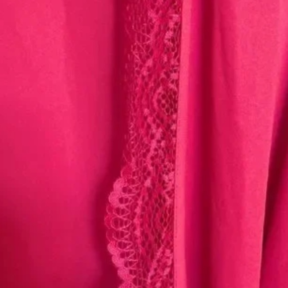 I.N.C. INTERNATIONAL CONCEPTS Plus Size Lace-Trim Chiffon Wrap Robe - Picture 4 of 5